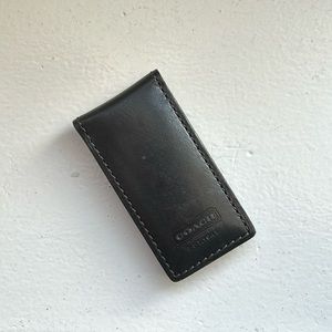 Coach Leather Magnetic Money Clip